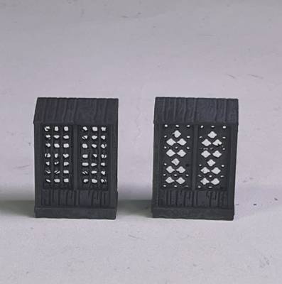 Mashrabyia (2 Arabic wooden window boxes) painted